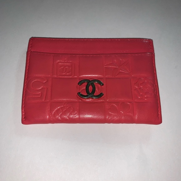 RARE! bubble gum pink CHANEL credit card wallet - Picture 7 of 10